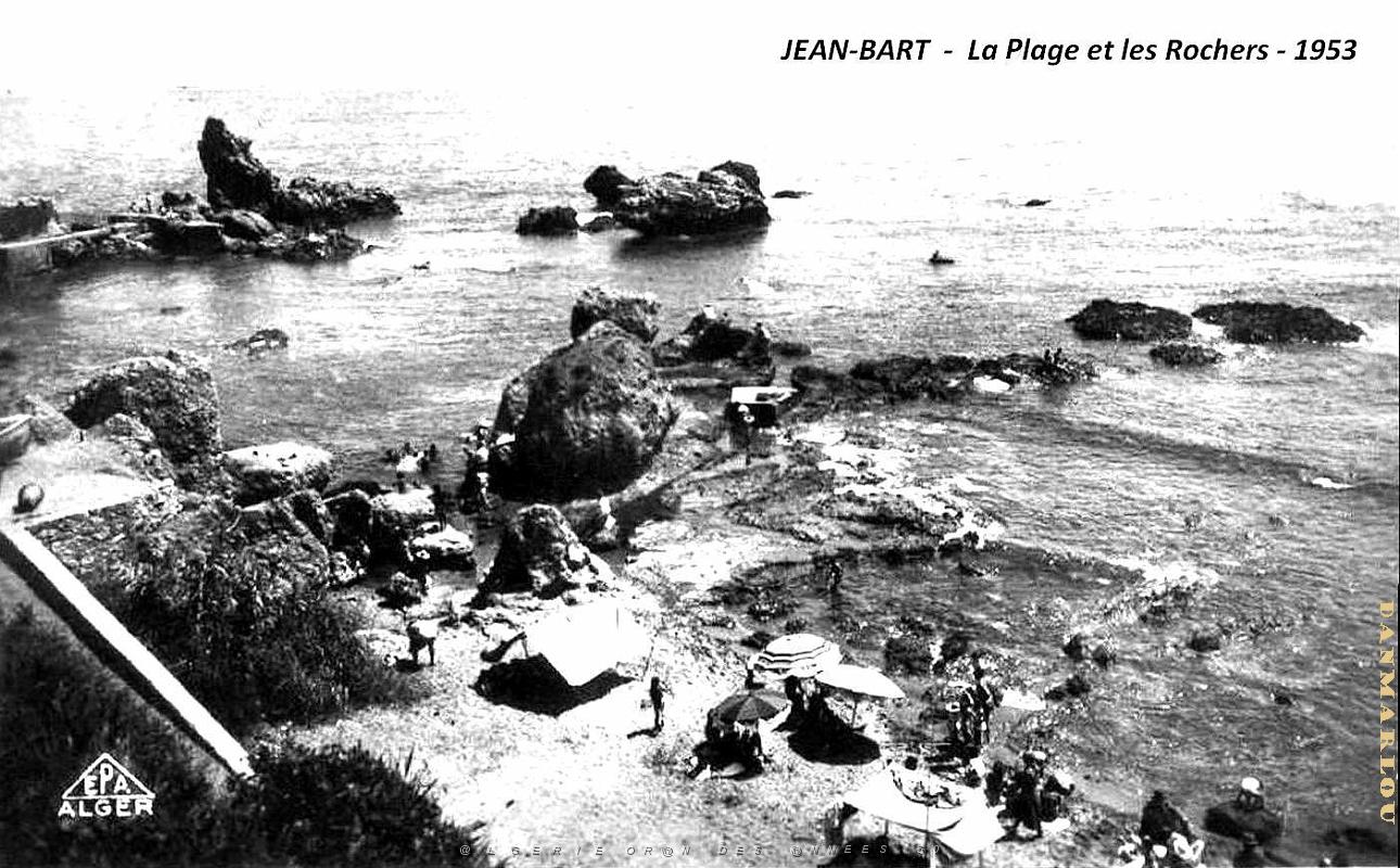 Jean-Bart - Plage et Rochers - 1953.jpg